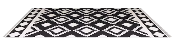 realistic-icon-with-black-white-ornamental-carpet-floor-vector-illustration_1284-66915
